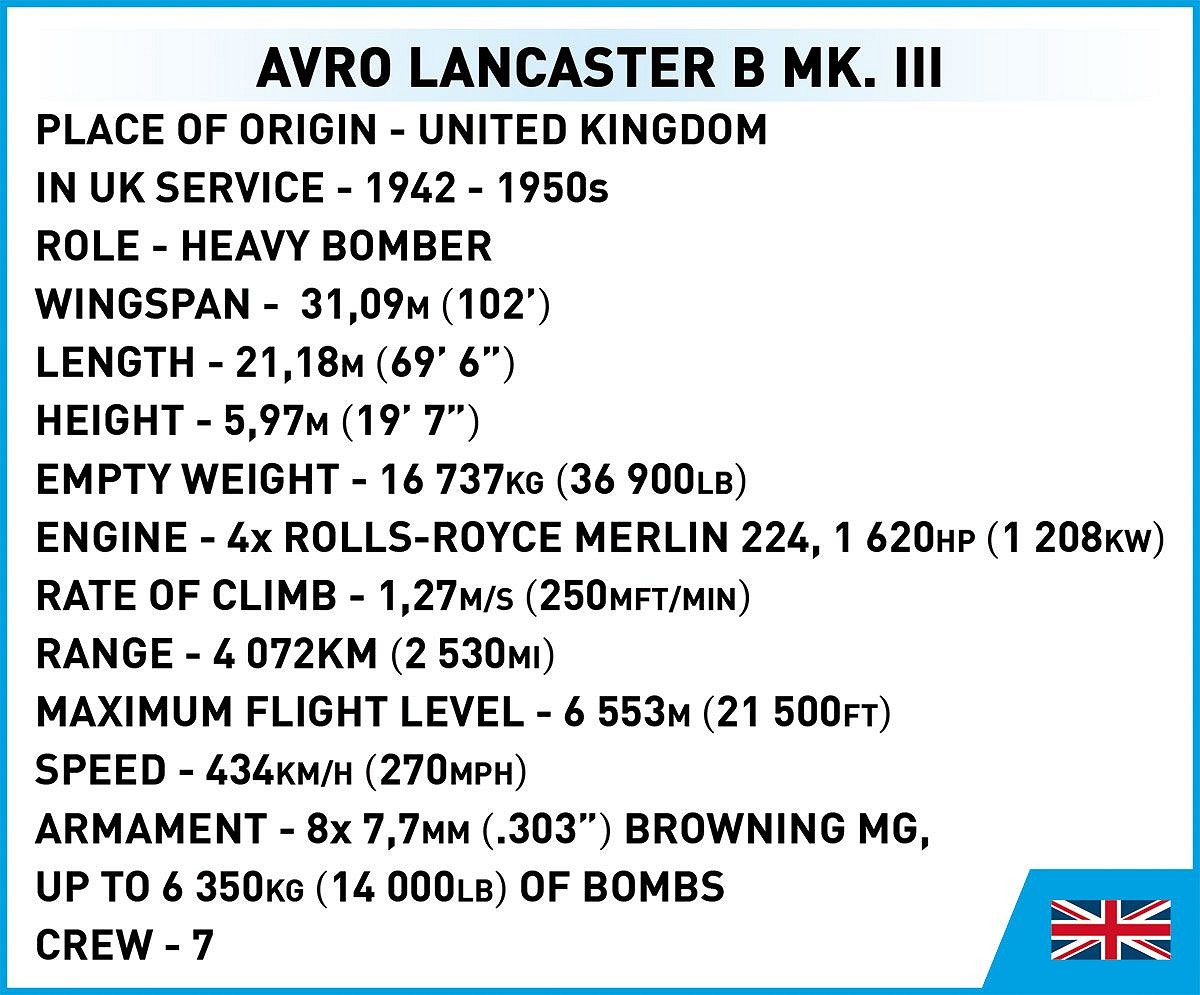 COBI EXECUTIVE EDITION AVRO Lancaster B. III Dambuster : Set #5758